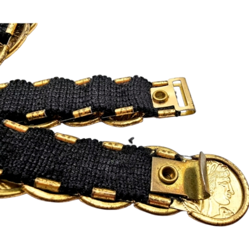Vintage Faux Gold Coins Boho Women's Belt - Picture 6 of 12